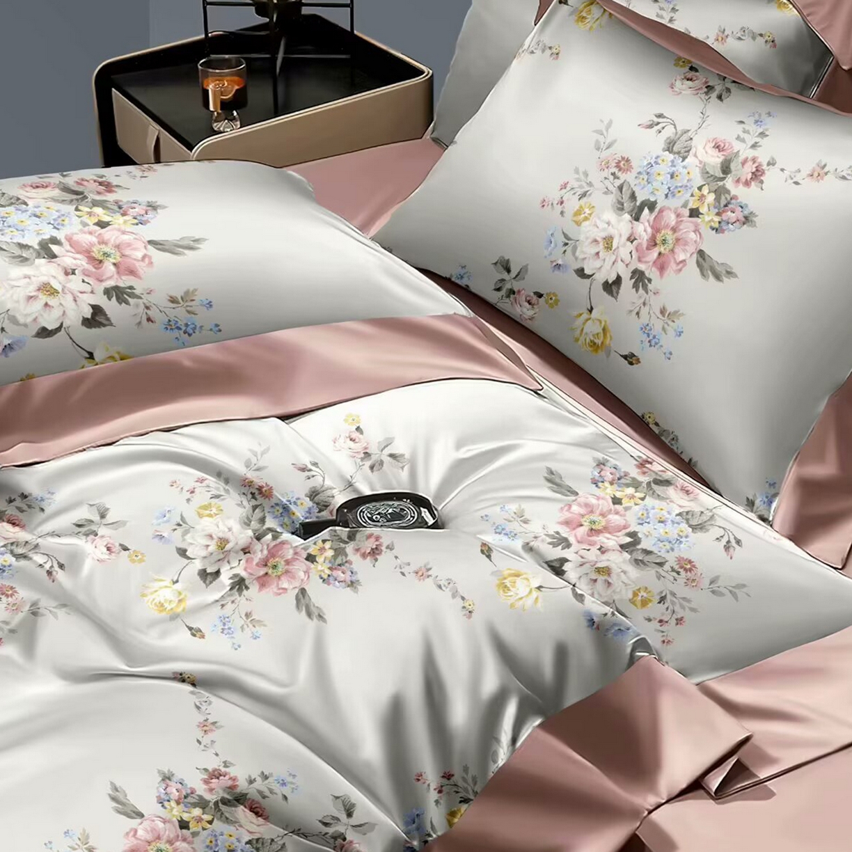 91家纺网 家纺一手货源 找家纺 （总）未来家居 2025新款UD活性印染铂金贡缎长绒棉四件套