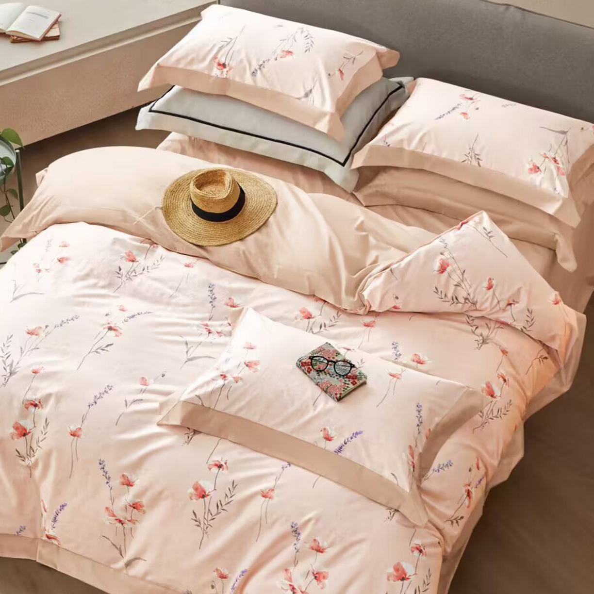 91家纺网 家纺一手货源 找家纺 （总）未来家居 2025新款UD活性印染铂金贡缎长绒棉四件套