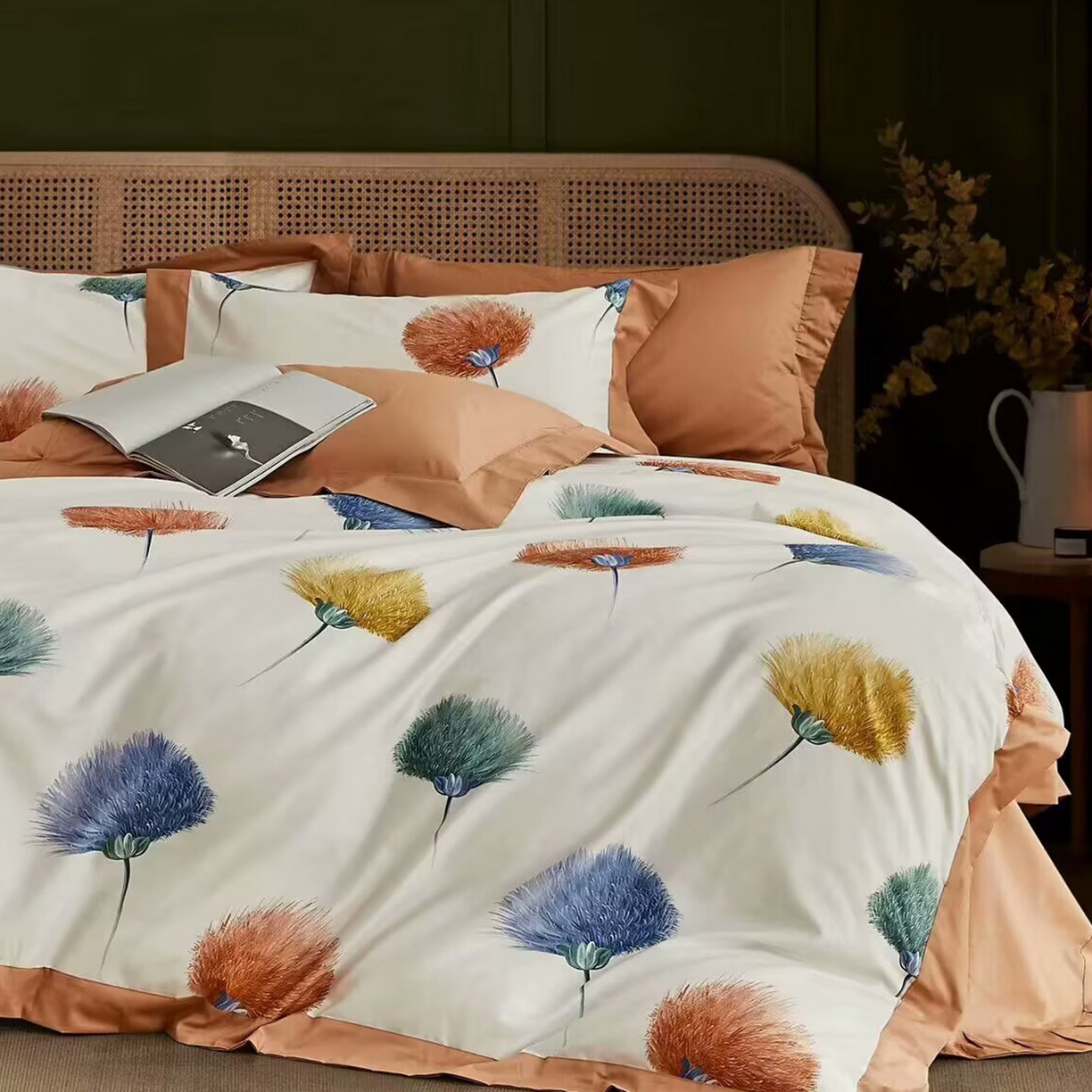 91家纺网 家纺一手货源 找家纺 （总）未来家居 2025新款UD活性印染铂金贡缎长绒棉四件套