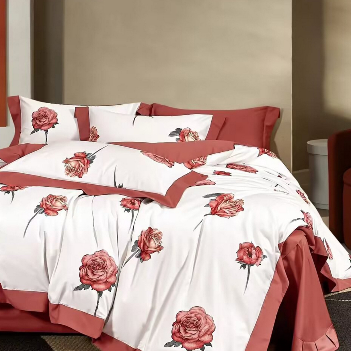 91家纺网 家纺一手货源 找家纺 （总）未来家居 2025新款UD活性印染铂金贡缎长绒棉四件套