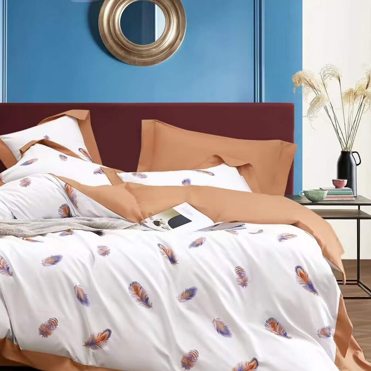 91家纺网 家纺一手货源 找家纺 （总）未来家居 2025新款UD活性印染铂金贡缎长绒棉四件套