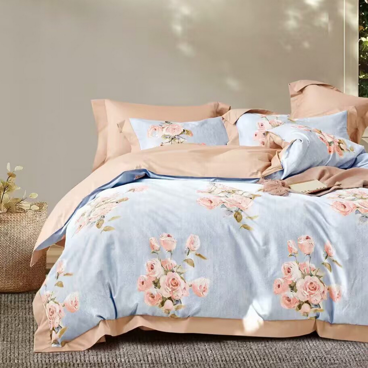 91家纺网 家纺一手货源 找家纺 （总）未来家居 2025新款UD活性印染铂金贡缎长绒棉四件套