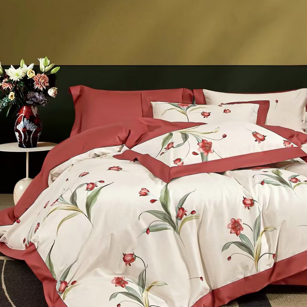 91家纺网 家纺一手货源 找家纺 （总）未来家居 2025新款UD活性印染铂金贡缎长绒棉四件套