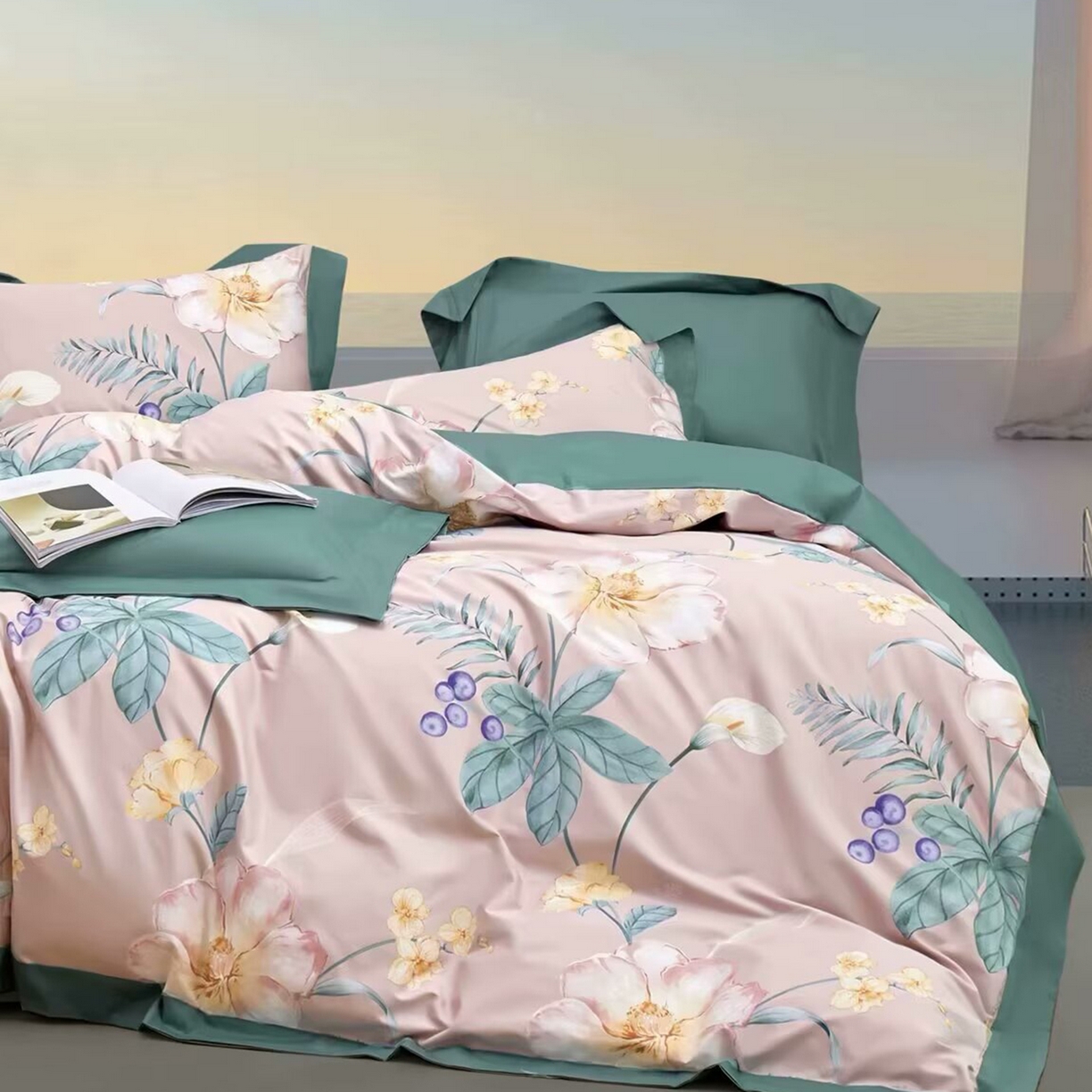 91家纺网 家纺一手货源 找家纺 （总）未来家居 2025新款UD活性印染铂金贡缎长绒棉四件套