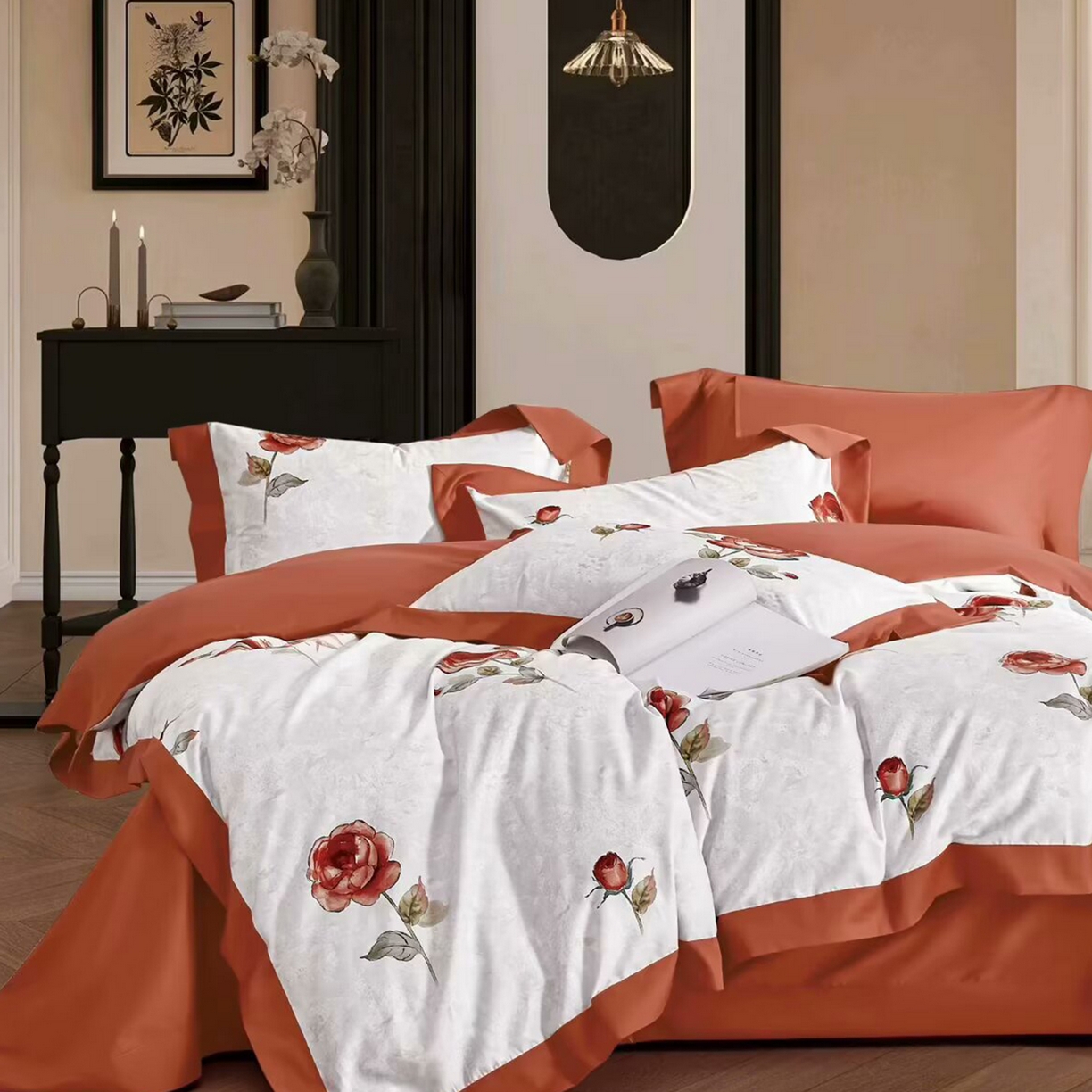 91家纺网 家纺一手货源 找家纺 （总）未来家居 2025新款UD活性印染铂金贡缎长绒棉四件套