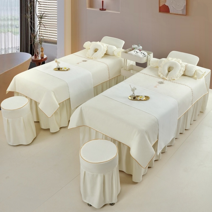 莉人坊 2025新款专注高端床罩四件套-云锦花园 云锦花园米黄