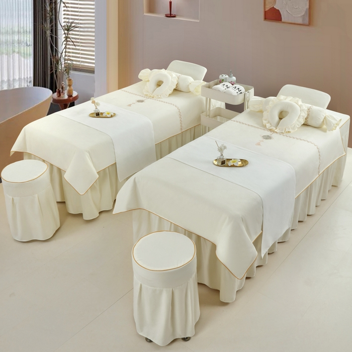 91家纺网 家纺一手货源 找家纺 莉人坊 2025新款专注高端床罩四件套-云锦花园 云锦花园米黄