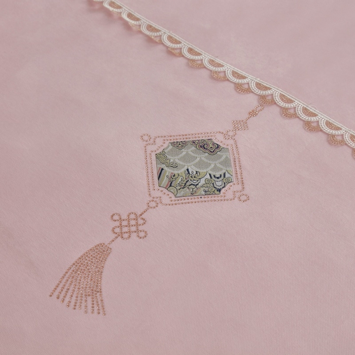 91家纺网 家纺一手货源 找家纺 莉人坊 2025新款专注高端床罩四件套-云锦花园 云锦花园粉色