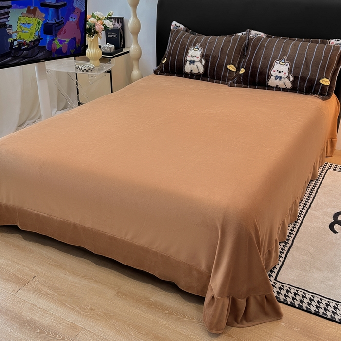 91家纺网 家纺一手货源 找家纺 一比一家纺 2025新款兔毛绒印花四件套-二 可爱多