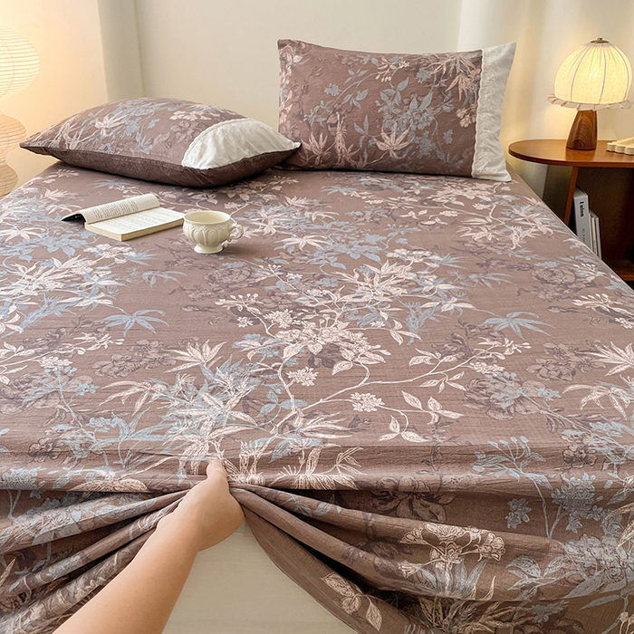 91家纺网 家纺一手货源 找家纺 （总）梦舒羽 2025新款A类原麻床单单件床罩席梦思宿舍床垫保护罩床套罩防尘罩套三件套 