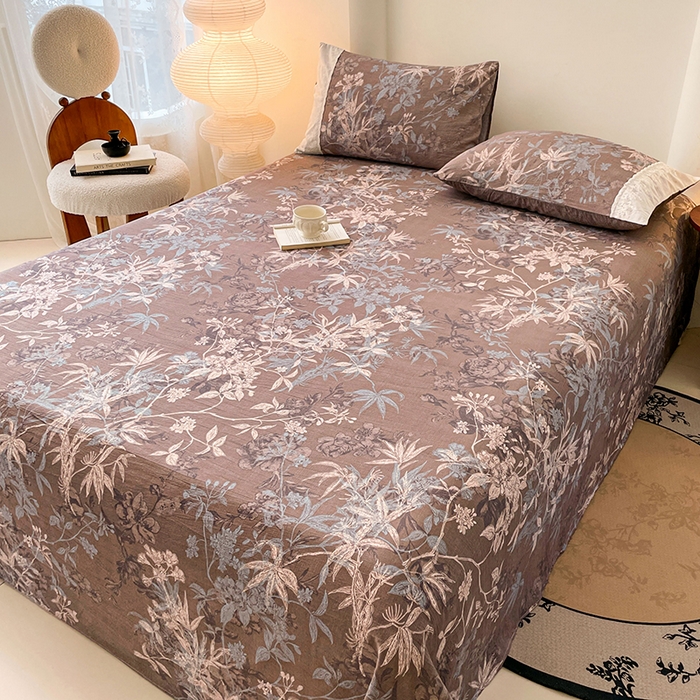 91家纺网 家纺一手货源 找家纺 （总）梦舒羽 2025新款A类原麻床单单件床罩席梦思宿舍床垫保护罩床套罩防尘罩套三件套 