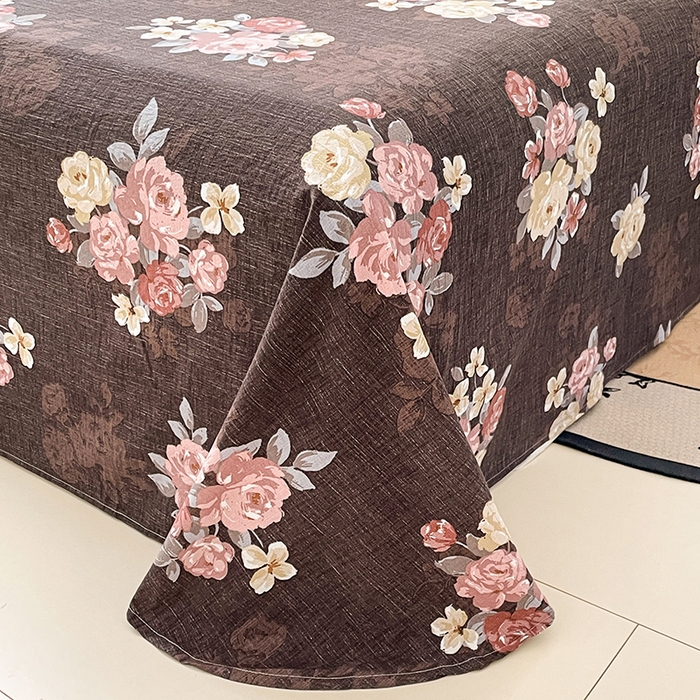 91家纺网 家纺一手货源 找家纺 梦舒羽 2025新款A类原麻床单单件床罩席梦思宿舍床垫保护罩床套罩防尘罩套三件套  繁花