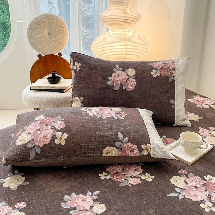 91家纺网 家纺一手货源 找家纺 （总）梦舒羽 2025新款A类可水洗原麻蕾丝花边枕套宿舍单人枕芯套枕头套内胆套