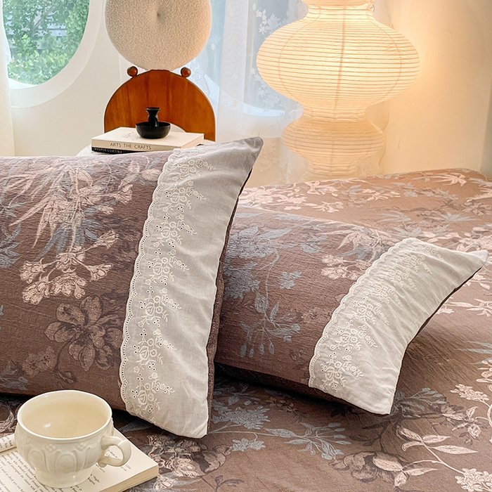 91家纺网 家纺一手货源 找家纺 （总）梦舒羽 2025新款A类可水洗原麻蕾丝花边枕套宿舍单人枕芯套枕头套内胆套