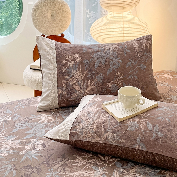 91家纺网 家纺一手货源 找家纺 （总）梦舒羽 2025新款A类可水洗原麻蕾丝花边枕套宿舍单人枕芯套枕头套内胆套