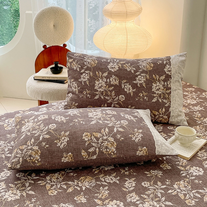 91家纺网 家纺一手货源 找家纺 （总）梦舒羽 2025新款A类可水洗原麻蕾丝花边枕套宿舍单人枕芯套枕头套内胆套