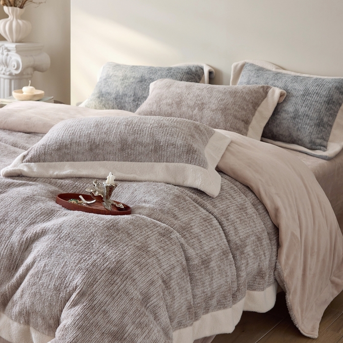 91家纺网 家纺一手货源 找家纺 （总）榻尚家居 2025新款秋冬加厚绵阳绒牛奶绒四件套