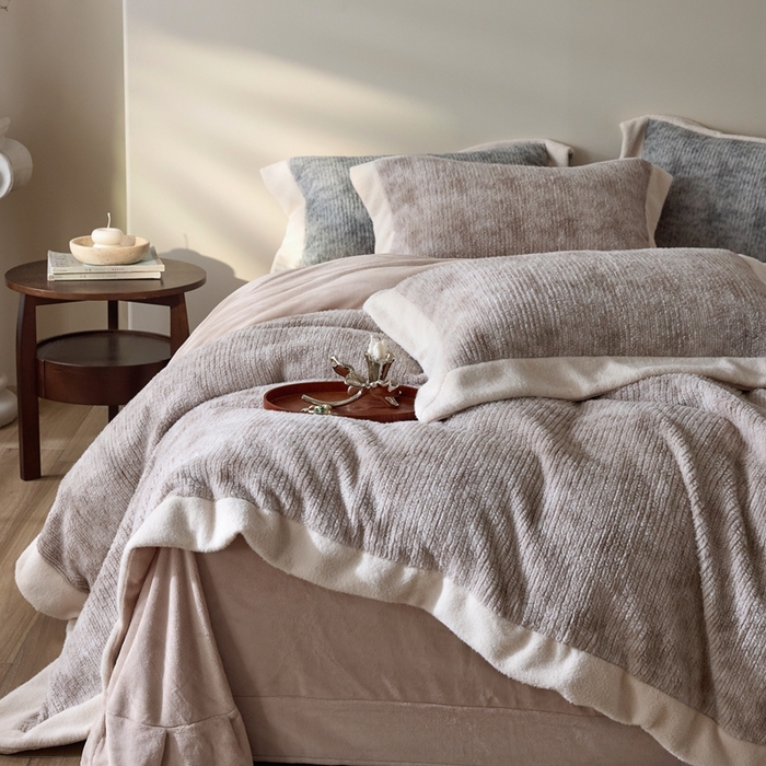 91家纺网 家纺一手货源 找家纺 （总）榻尚家居 2025新款秋冬加厚绵阳绒牛奶绒四件套