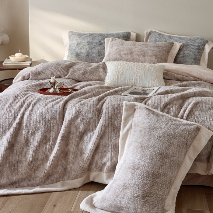 91家纺网 家纺一手货源 找家纺 （总）榻尚家居 2025新款秋冬加厚绵阳绒牛奶绒四件套