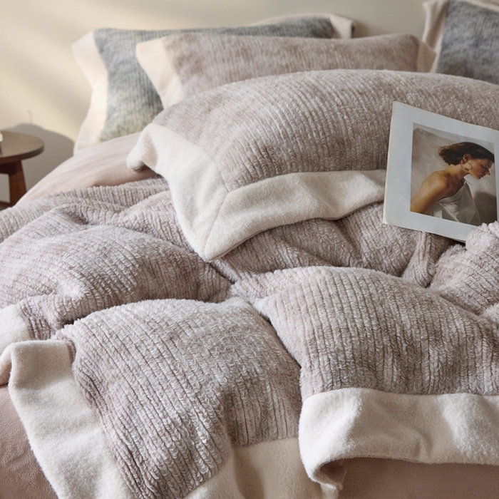 91家纺网 家纺一手货源 找家纺 （总）榻尚家居 2025新款秋冬加厚绵阳绒牛奶绒四件套