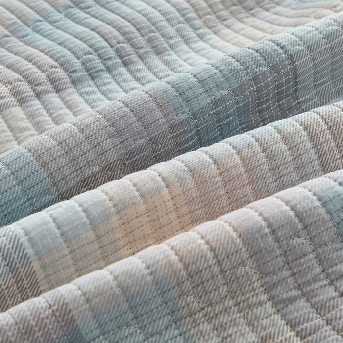 91家纺网 家纺一手货源 找家纺 金艾草 2025新款A版全棉印花B版加厚牛奶绒单件棉加绒床盖三件套榻榻米垫 苏轮-绒