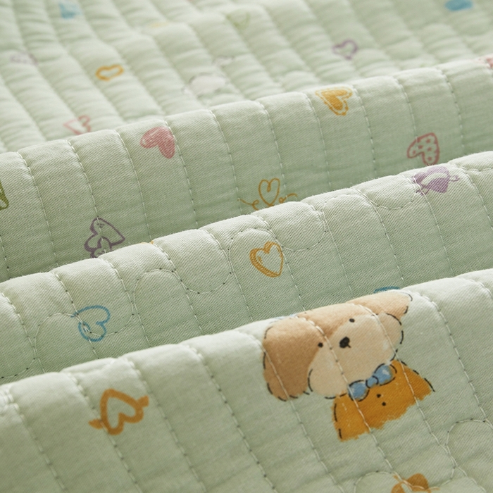 91家纺网 家纺一手货源 找家纺 金艾草 2025新款A版全棉印花B版加厚牛奶绒单件棉加绒床盖三件套榻榻米垫 星辰-蓝色