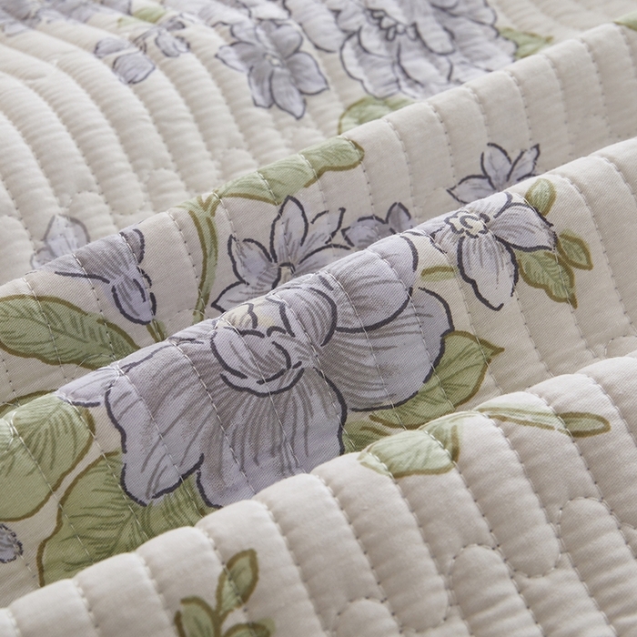 91家纺网 家纺一手货源 找家纺 （总）金艾草 2025新款A版全棉印花B版加厚牛奶绒单件棉加绒床盖三件套榻榻米垫