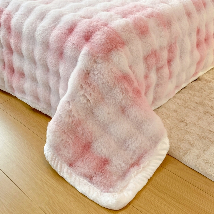 91家纺网 家纺一手货源 找家纺 （总）麒东家纺 2025新款泡泡绒兔毛绒床单