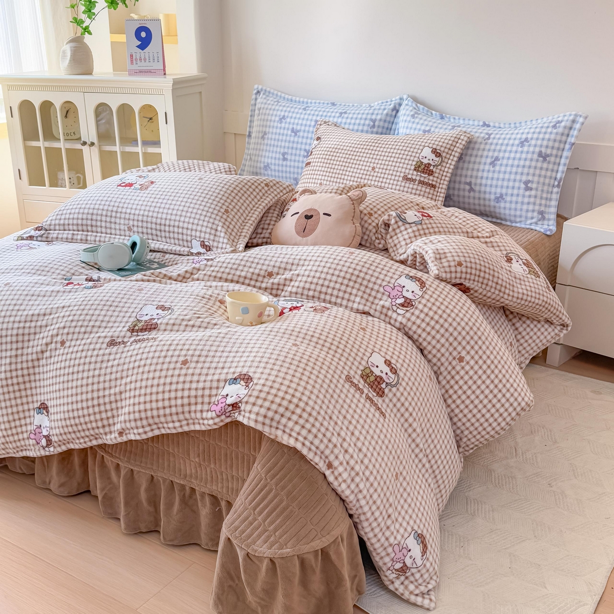 91家纺网 家纺一手货源 找家纺 （总）明玉家纺馆  2025秋冬新款高克重牛奶绒床盖四件套