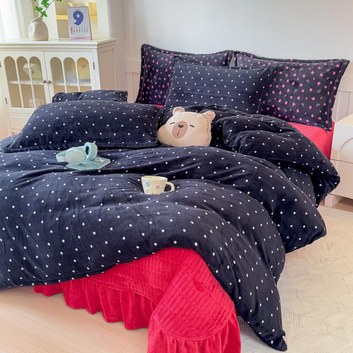 91家纺网 家纺一手货源 找家纺 （总）明玉家纺馆  2025秋冬新款高克重牛奶绒床盖四件套