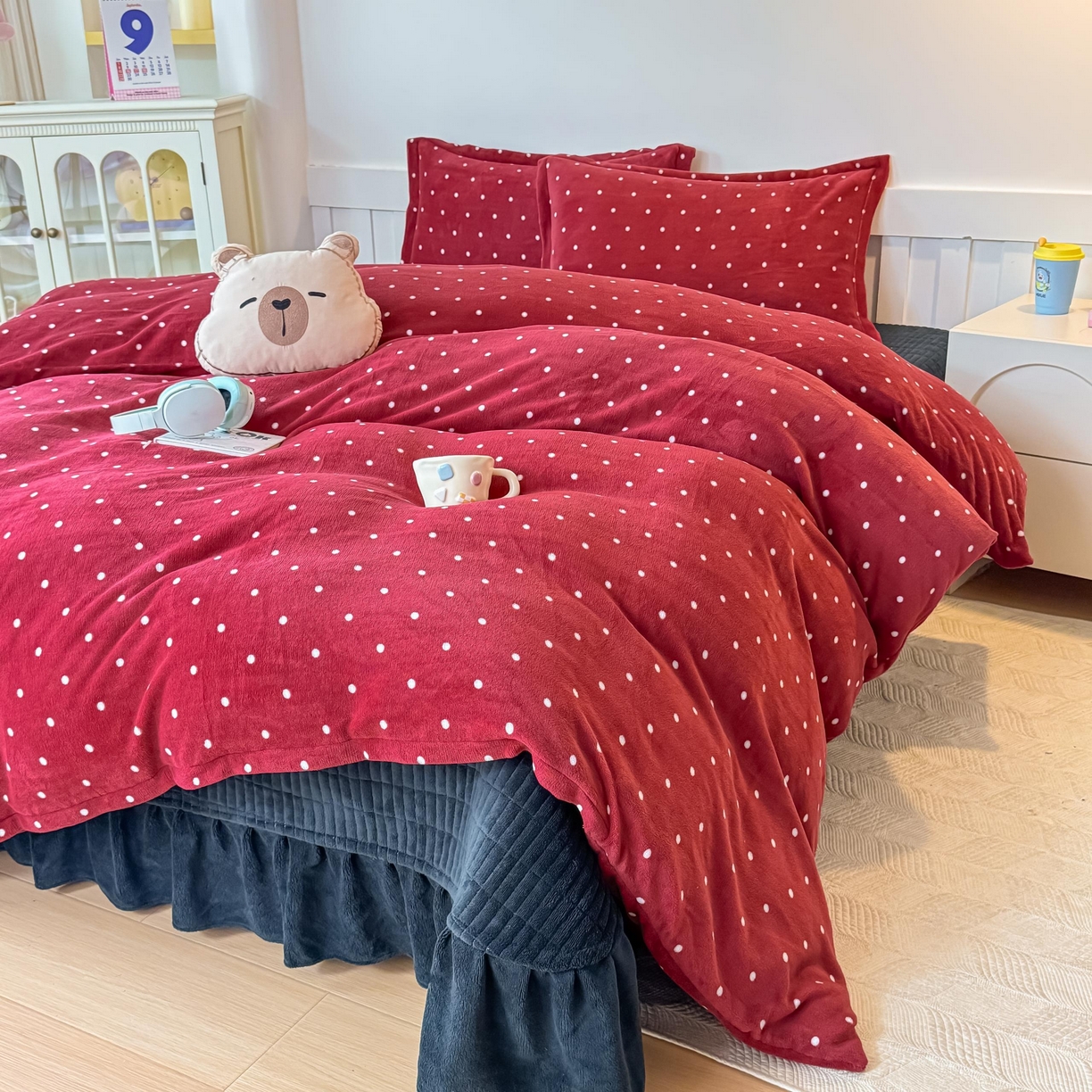 91家纺网 家纺一手货源 找家纺 （总）明玉家纺馆  2025秋冬新款高克重牛奶绒床盖四件套