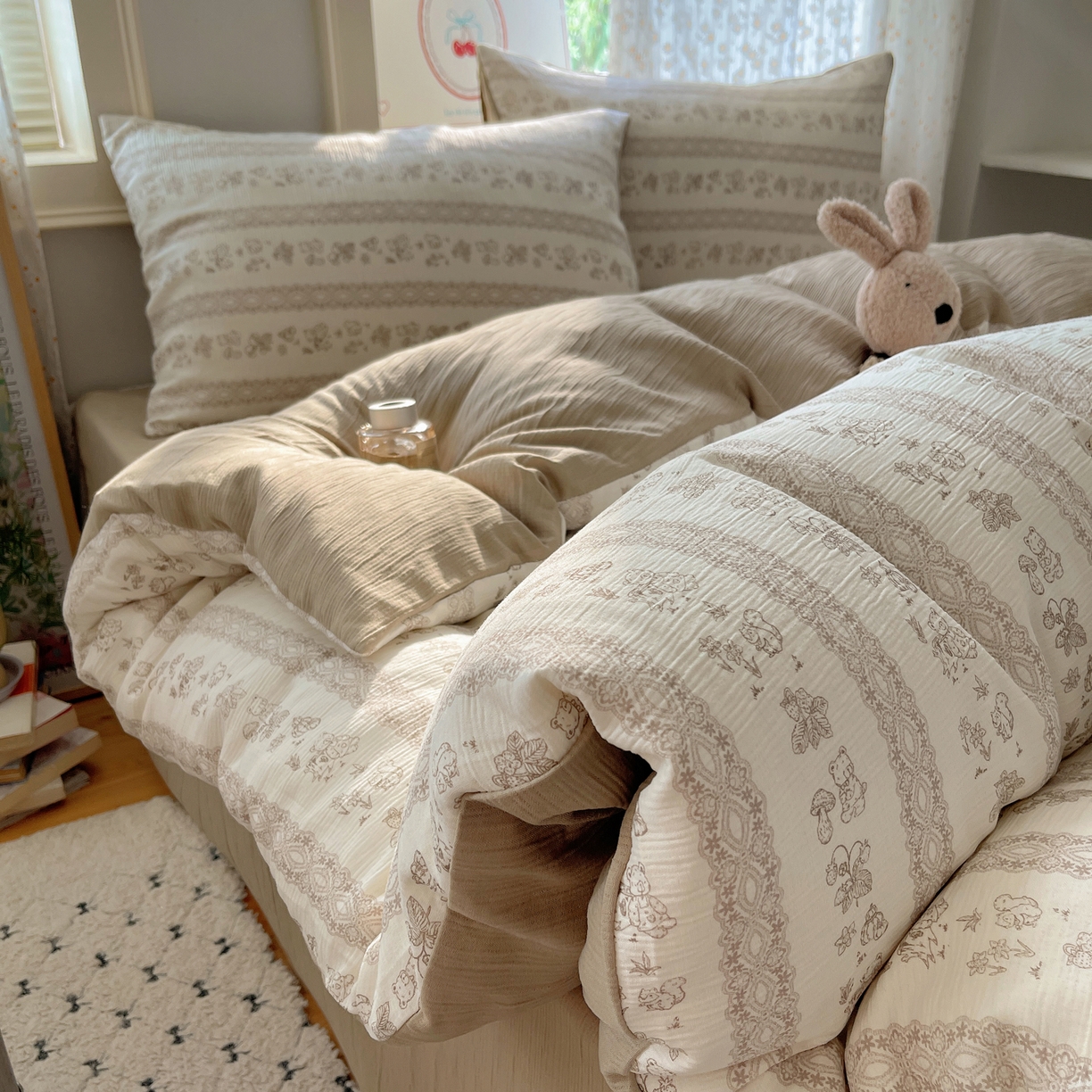 91家纺网 家纺一手货源 找家纺 （总）星禾优选 2025新款甄选三层纱印花四件套