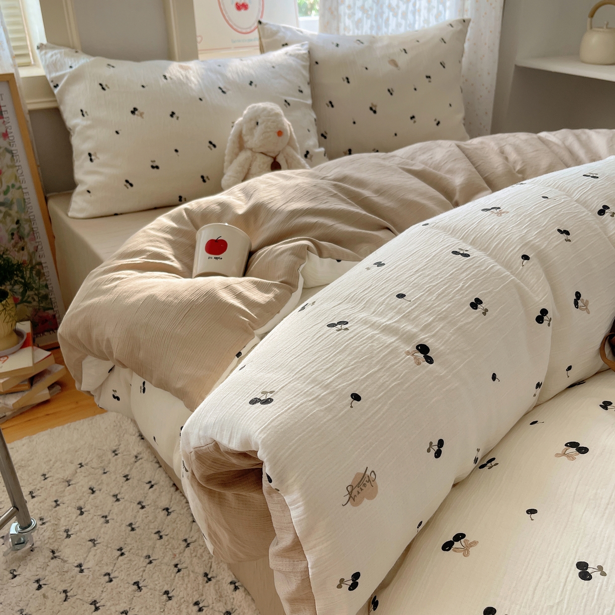 91家纺网 家纺一手货源 找家纺 （总）星禾优选 2025新款甄选三层纱印花四件套