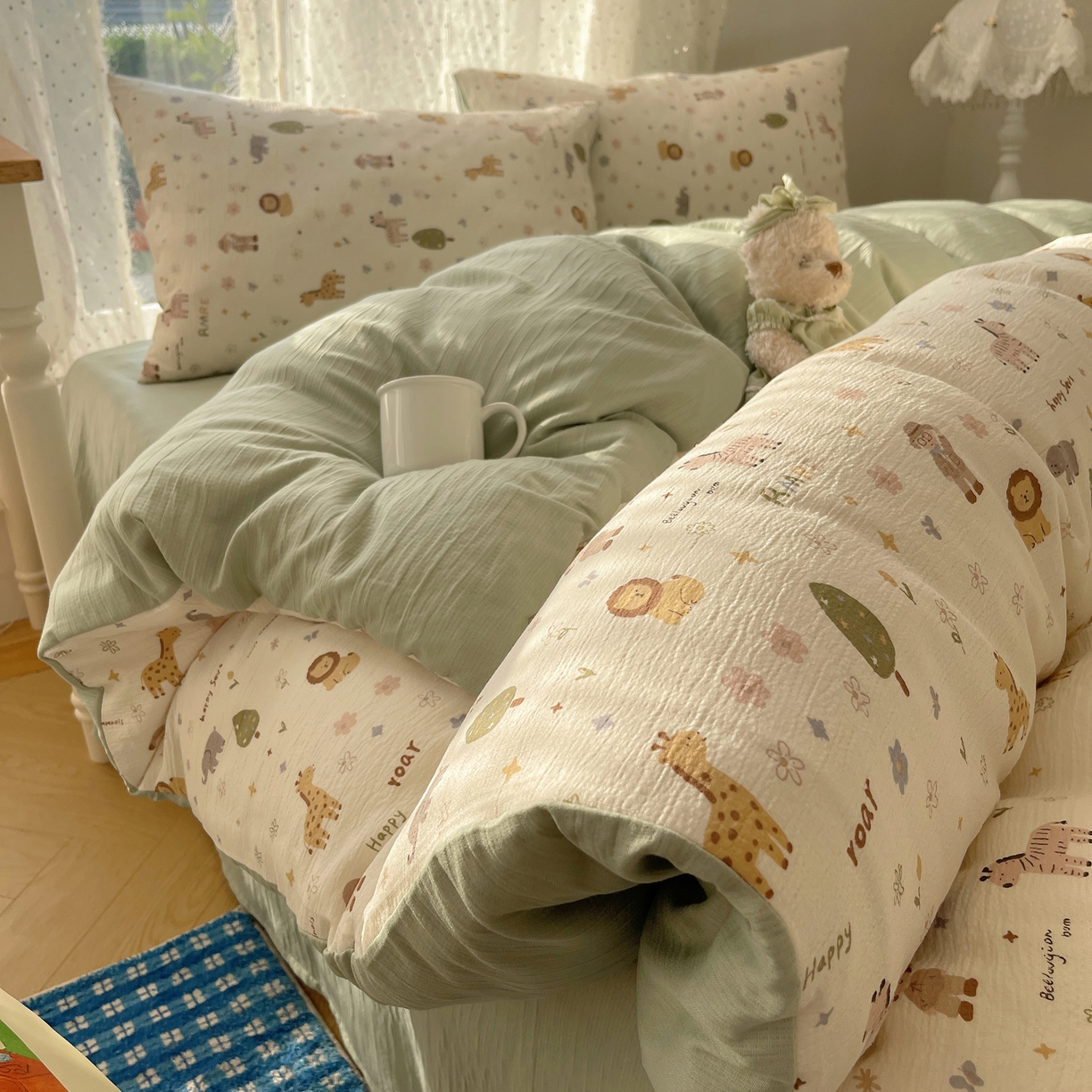 91家纺网 家纺一手货源 找家纺 （总）星禾优选 2025新款甄选三层纱印花四件套