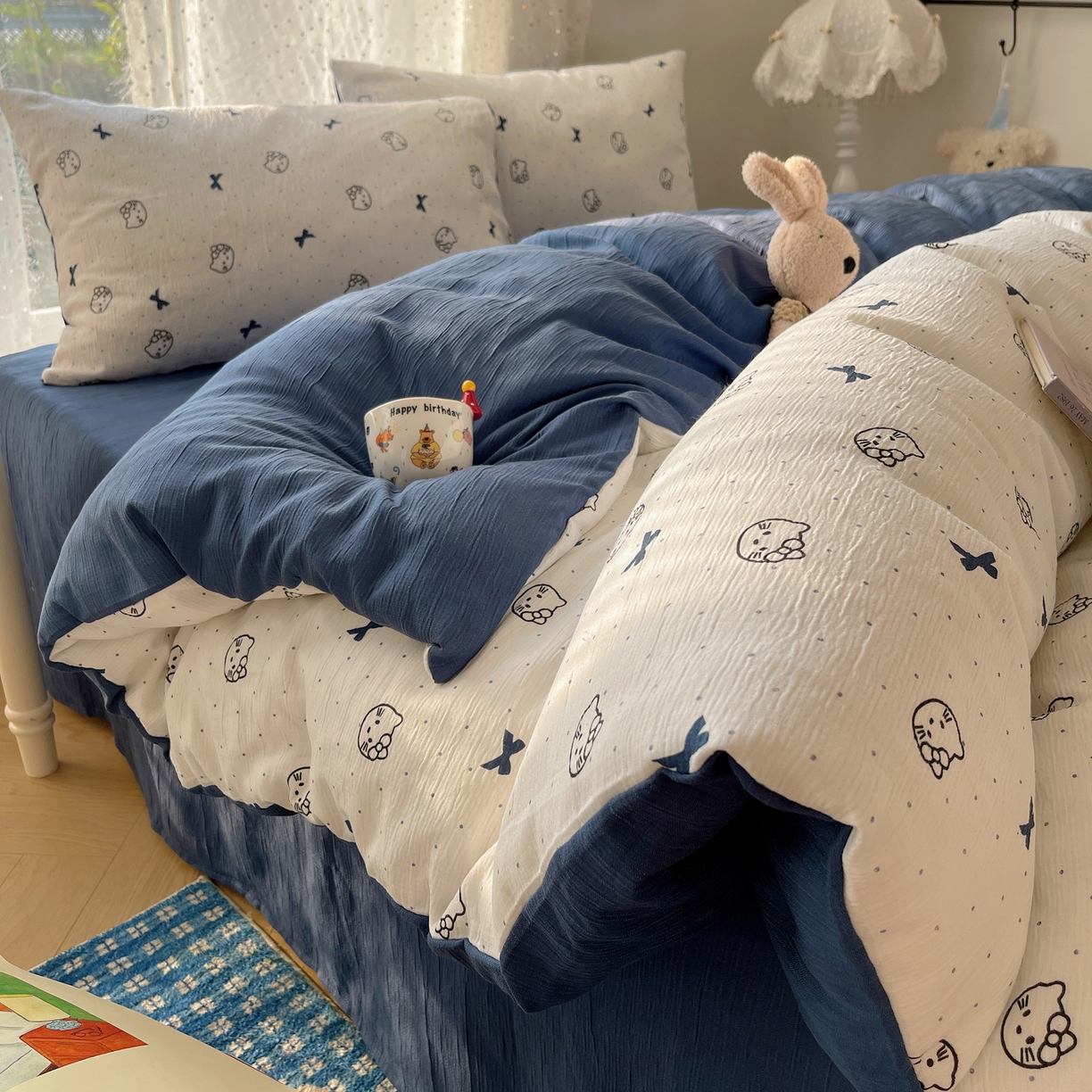 91家纺网 家纺一手货源 找家纺 （总）星禾优选 2025新款甄选三层纱印花四件套