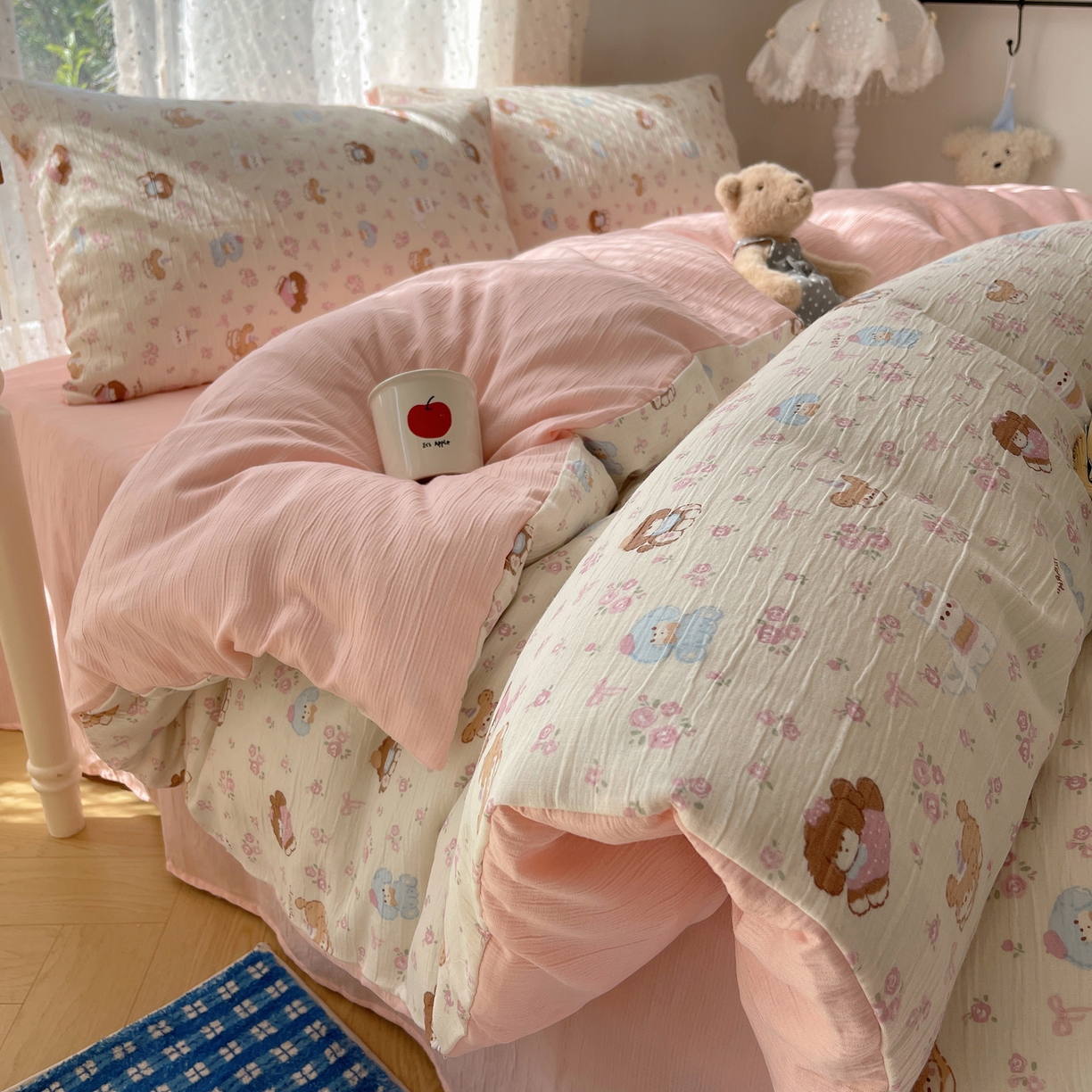 91家纺网 家纺一手货源 找家纺 （总）星禾优选 2025新款甄选三层纱印花四件套