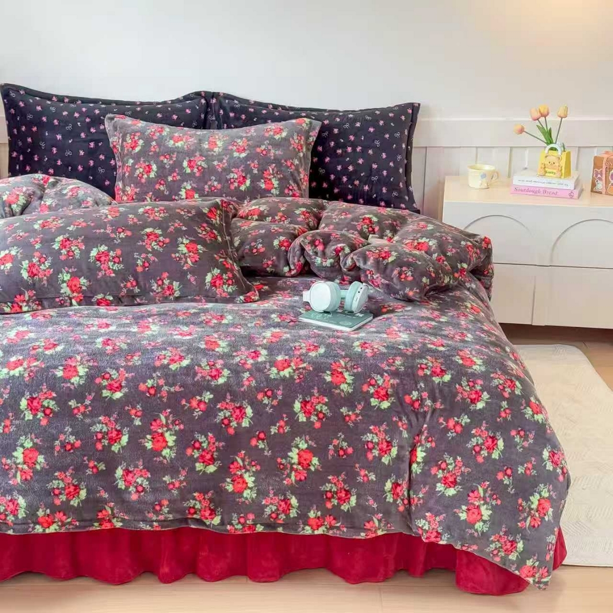 91家纺网 家纺一手货源 找家纺 （总）明玉家纺馆  2025秋冬新款高克重牛奶绒床盖四件套