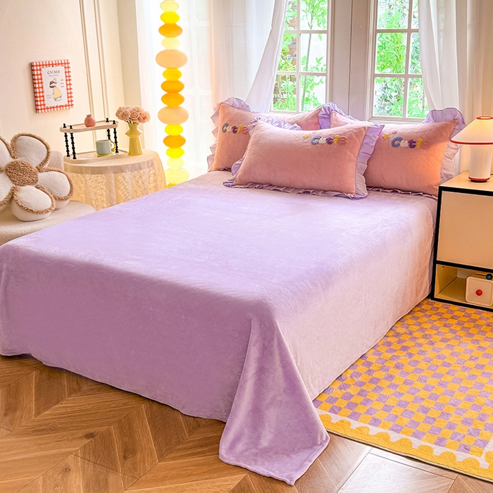 91家纺网 家纺一手货源 找家纺 （总）雨菲家纺 2025新款牛奶绒单品床单床单单品