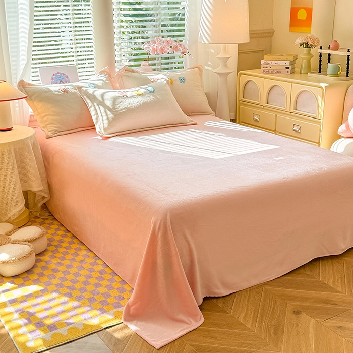 91家纺网 家纺一手货源 找家纺 （总）雨菲家纺 2025新款牛奶绒单品床单床单单品