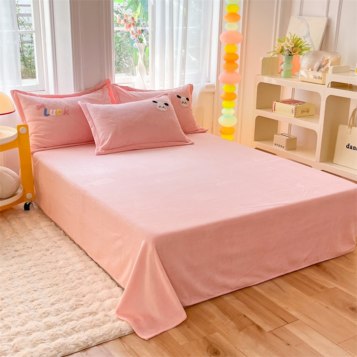 91家纺网 家纺一手货源 找家纺 （总）雨菲家纺 2025新款牛奶绒单品床单床单单品