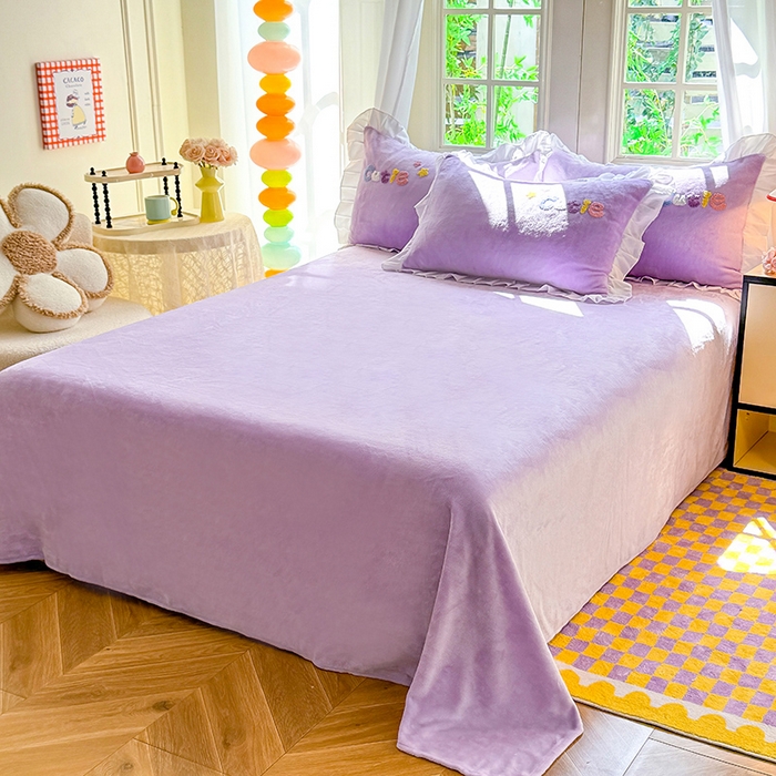 91家纺网 家纺一手货源 找家纺 （总）雨菲家纺 2025新款牛奶绒单品床单床单单品