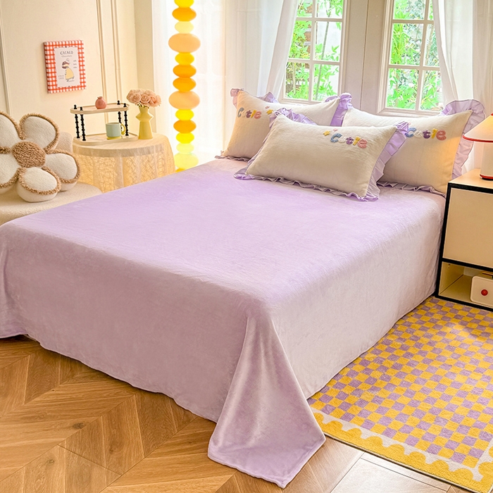 91家纺网 家纺一手货源 找家纺 （总）雨菲家纺 2025新款牛奶绒单品床单床单单品