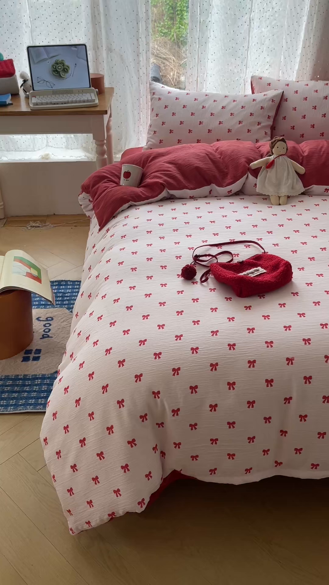 91家纺网 家纺一手货源 找家纺 星禾优选 2025新款甄选三层纱印花四件套 莓果结