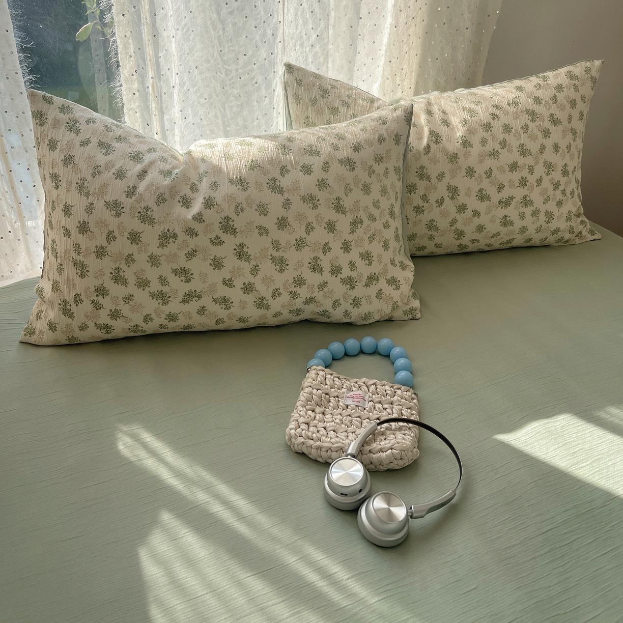 91家纺网 家纺一手货源 找家纺 星禾优选 2025新款甄选三层纱印花四件套 沐风