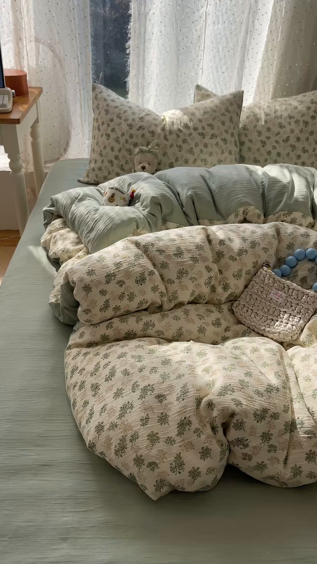 91家纺网 家纺一手货源 找家纺 星禾优选 2025新款甄选三层纱印花四件套 沐风