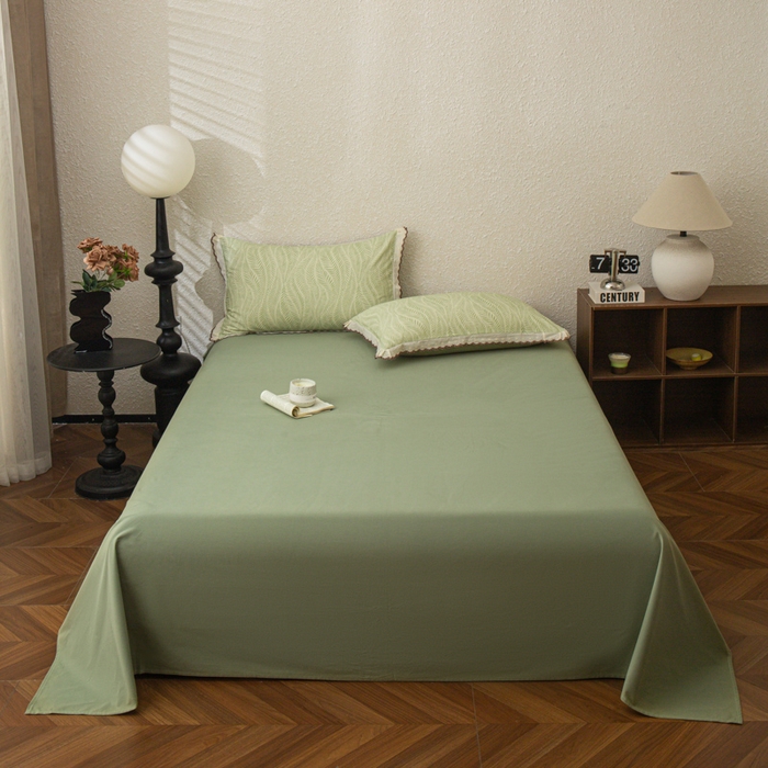 91家纺网 家纺一手货源 找家纺 （总）优米家纺 2025新款加厚全棉磨毛提花纯色床单系列