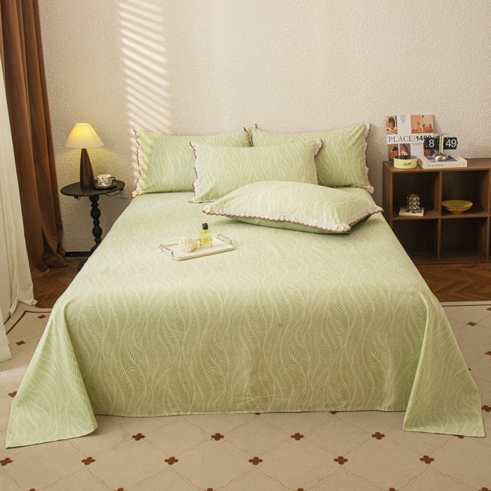 91家纺网 家纺一手货源 找家纺 （总）优米家纺 2025新款加厚全棉磨毛提花纯色床单系列