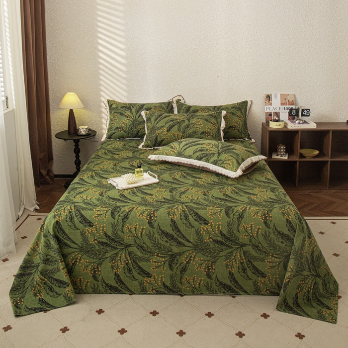 91家纺网 家纺一手货源 找家纺 （总）优米家纺 2025新款加厚全棉磨毛提花纯色床单系列