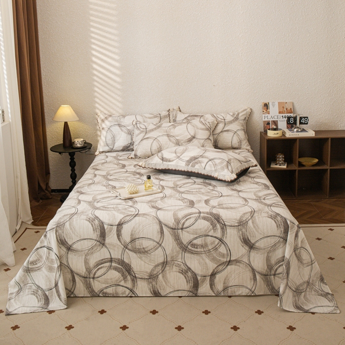 91家纺网 家纺一手货源 找家纺 （总）优米家纺 2025新款加厚全棉磨毛提花纯色床单系列