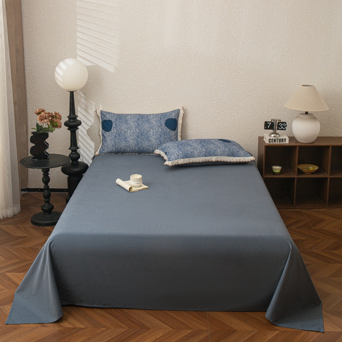 91家纺网 家纺一手货源 找家纺 （总）优米家纺 2025新款加厚全棉磨毛提花纯色床单系列